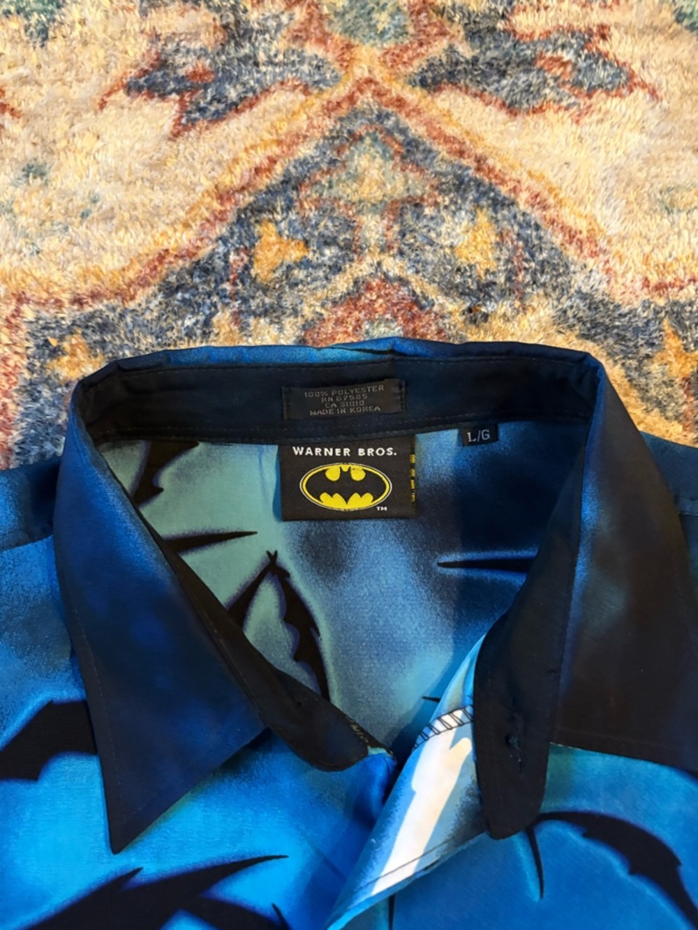 Vintage Batman All Over Print Button-up Shirt Large - Picture 3 of 5